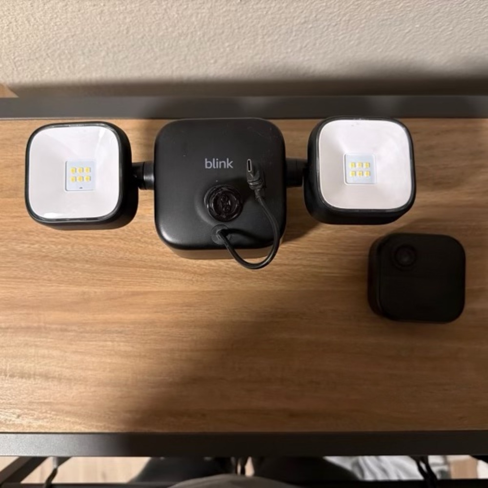 Blink Black Outdoor Security Camera with LED Lights